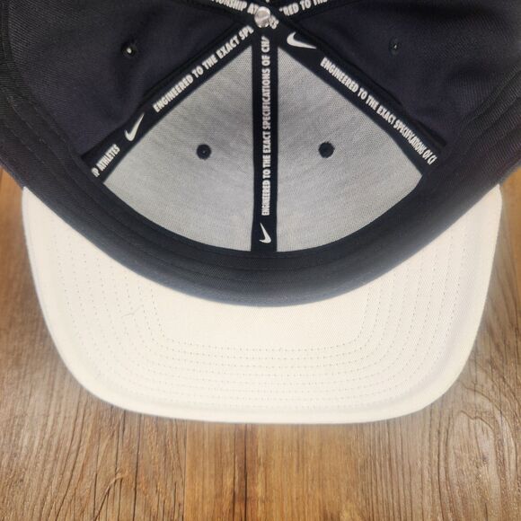 New York Yankees Nike Dri-Fit Snapback Pro Cap Hat Black Gray Baseball Swoosh - Picture 8 of 12